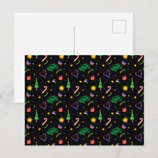 Pinoy Ako Filipino Christmas Pattern Postcard (Front/Back)