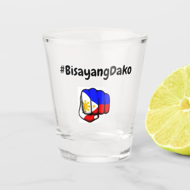 Pinoy Fist Pump Shot glass (Front)