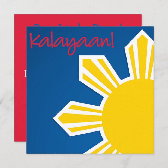 Pinoy Philippine Independence Day Invitation (Front/Back)