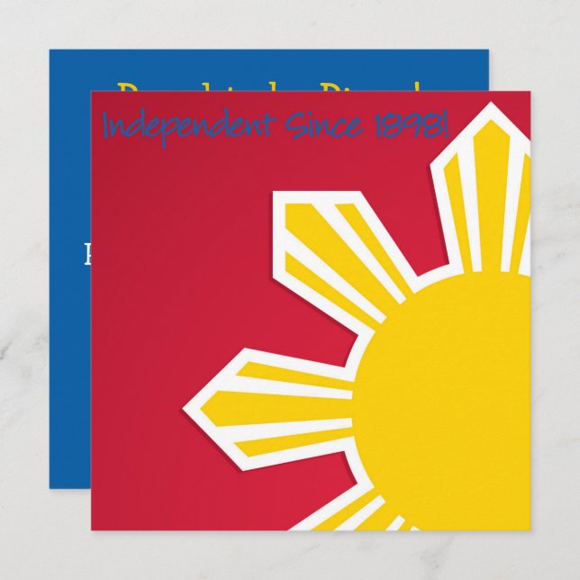 Pinoy Philippine Independence Day Invitation (Front/Back)