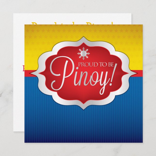 Pinoy Philippine Independence Day Invitation (Front/Back)