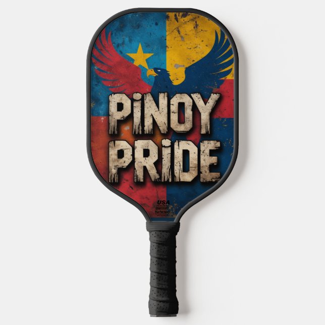 Pinoy Pride Pickleball Paddle Vintage Flag (Front)
