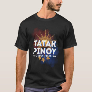 Pinoy Pride Proudly Filipino Sun and Stars Symbol  T-Shirt
