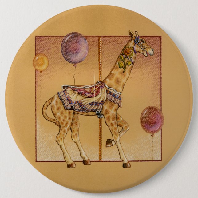 Pins, Buttons - Carousel Giraffe (Front)