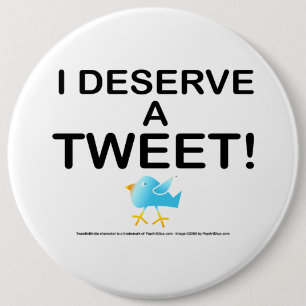 Pins, Buttons - I Deserve A Tweet