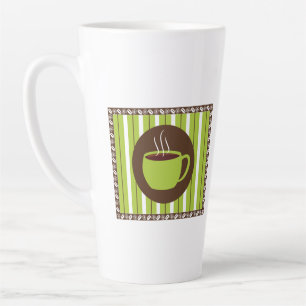 Pinstripe Coffee Latte Mug