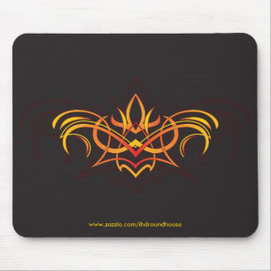 Pinstripe Fireflower mousepad