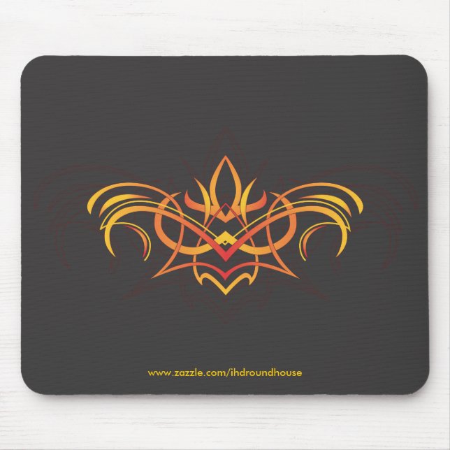 Pinstripe Fireflower mousepad (Front)