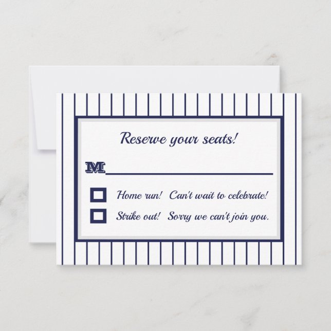 Pinstripe New York RSVP Card (Front)