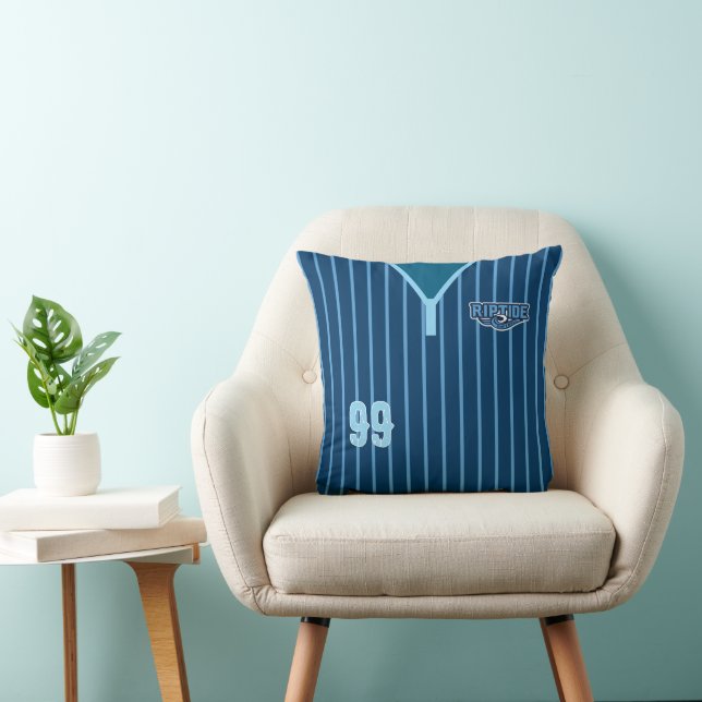 Pinstripe Pillow with name and number (Chair)