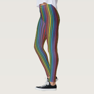 Pinstripe Rainbow Leggings