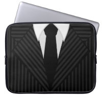 Pinstripe Suit and Tie Cool 15 Inch Laptop Sleeves