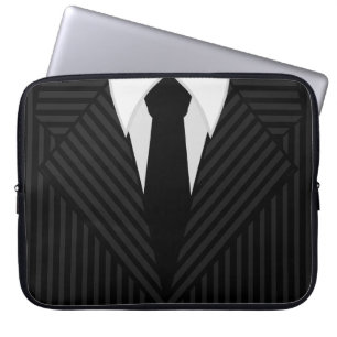 Pinstripe Suit and Tie Cool 15 Inch Laptop Sleeves