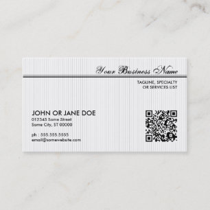 pinstriped QR code Business Card