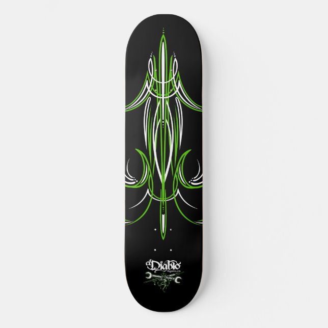 Pinstriped | the Devil Mag | Skate Deck (Front)