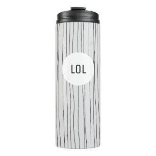 Pinstripes Lines pattern handmade minimalist Thermal Tumbler