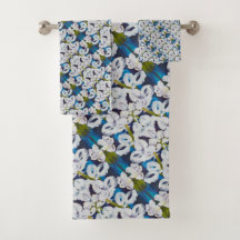 Pinstripes Orchid Pattern Towels