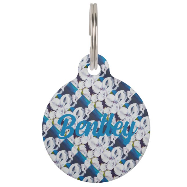 Pinstripes Pet ID Tag - Customise Name (Front)