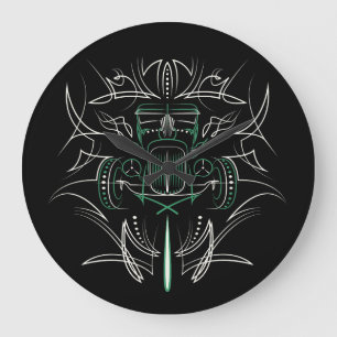 Pinstriping Hot Rod Large Clock