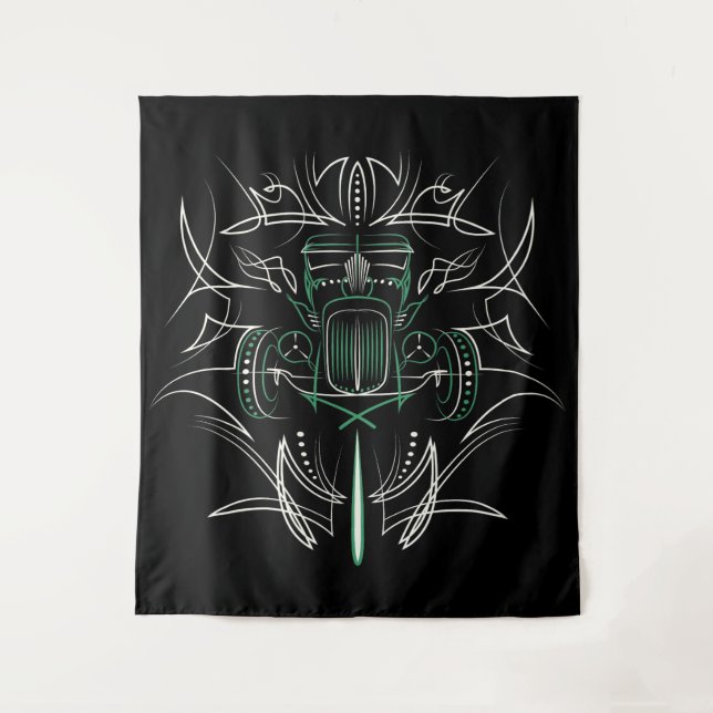 Pinstriping Hot Rod Tapestry (Front)