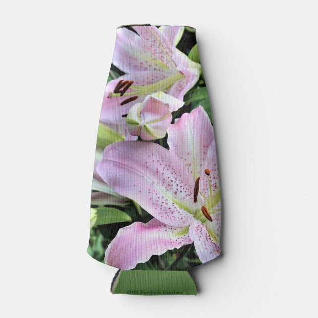Pint Asiatic Bulb Lilies Bottle Cooler (Front)