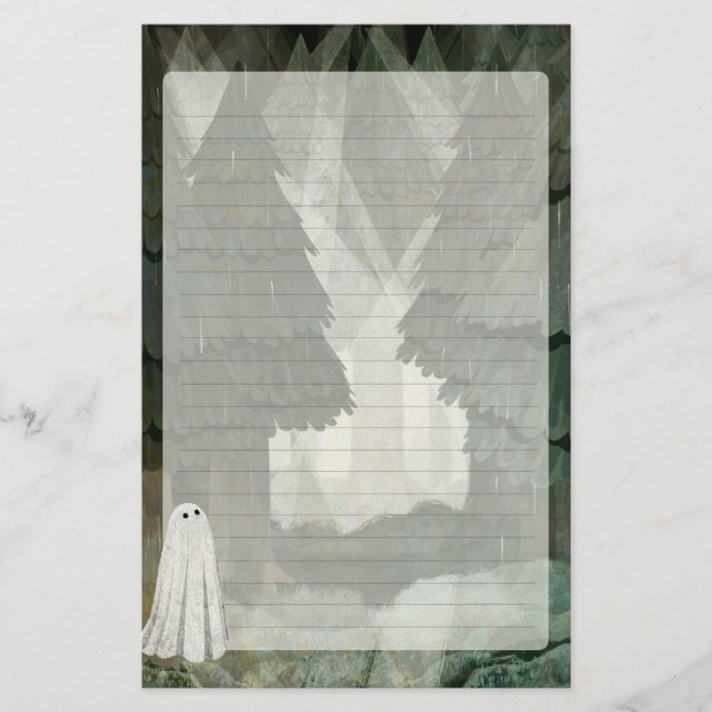Pint Forest - Ghost Lined Writing Paper (Front)