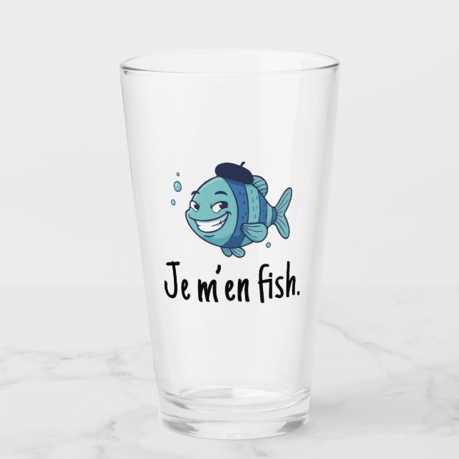 Pint Glass - Je m'en fish (Front)