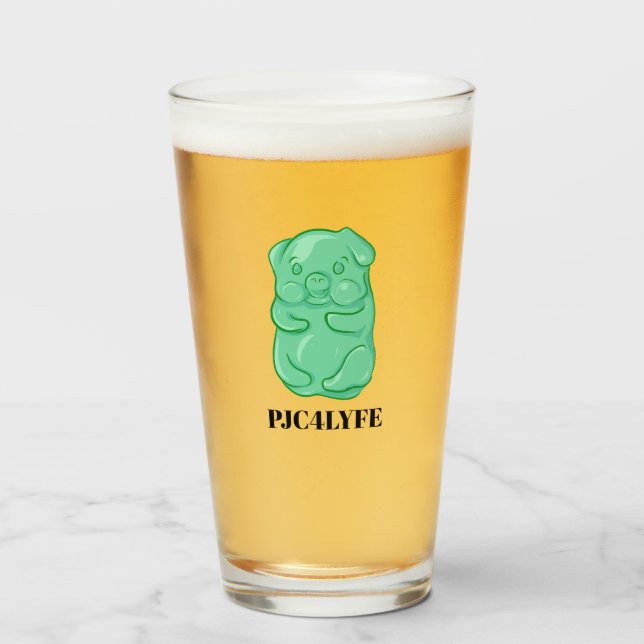 Pint Glass pig (Front Filled)