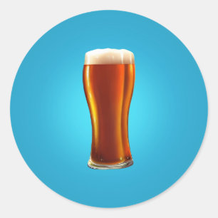 Pint of Beer Classic Round Sticker