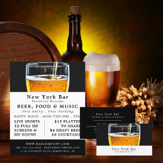 Pint of Beer, Pub/Brewery Business Card