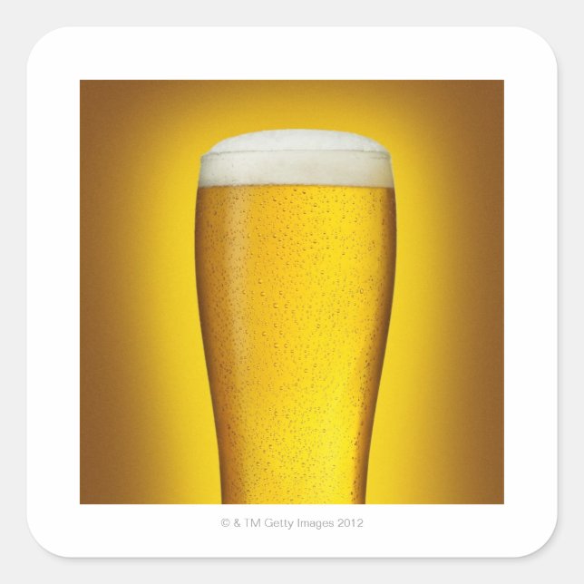 Pint of beer with spritz square sticker (Front)