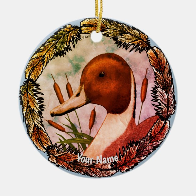 Pintail Duck ornament (Front)