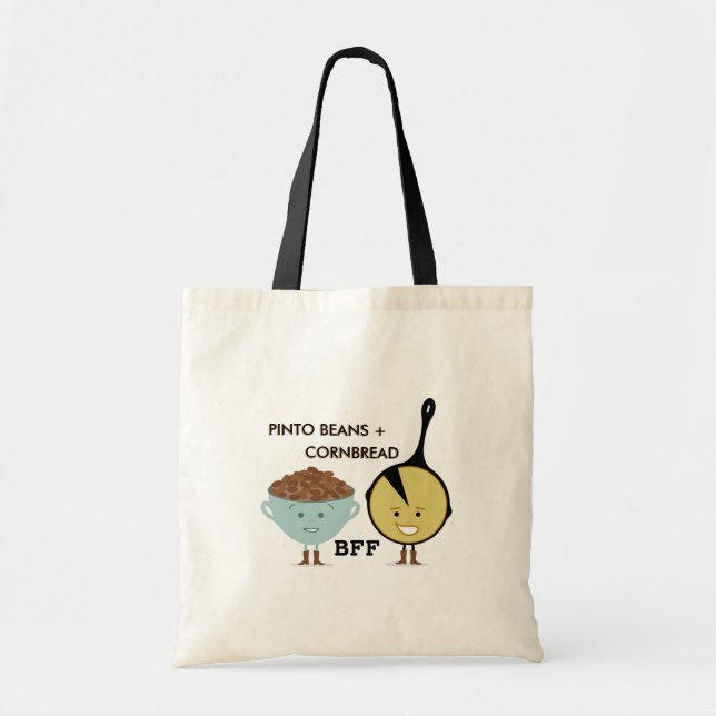 Pinto Beans and Cornbread Best Friends Tote Bag (Front)