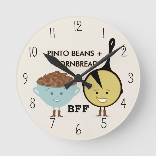 Pinto Beans & Cornbread Best Friends Clock (Front)
