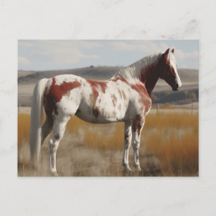 Pinto Mustang Horse Postcard