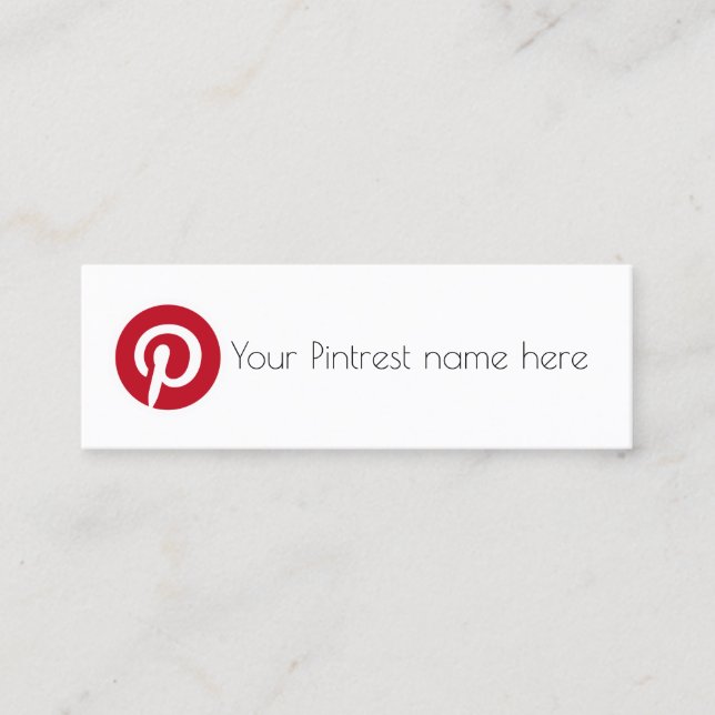 pintrest business card (Front)