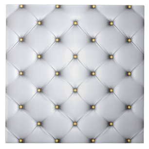 Pintuck look whitecand gold elegant  ceramic tile