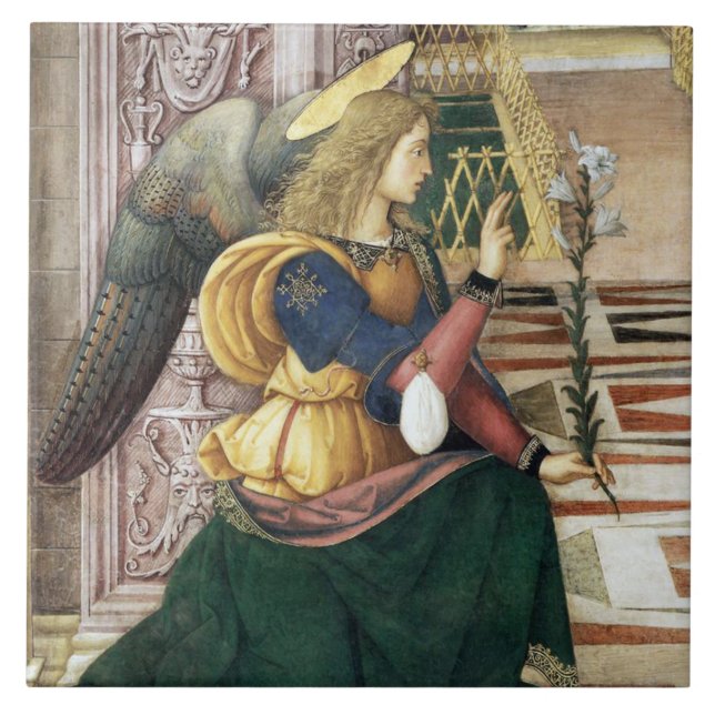 Pinturicchio Renaissance Angel Art Tile or Trivet (Front)