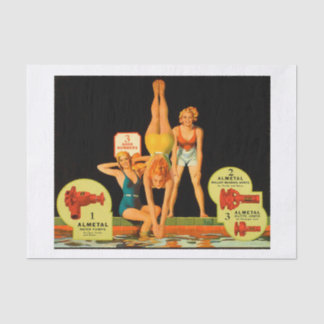 Pinup 1940s 50s Swimsuit Girls Tissue Paper
