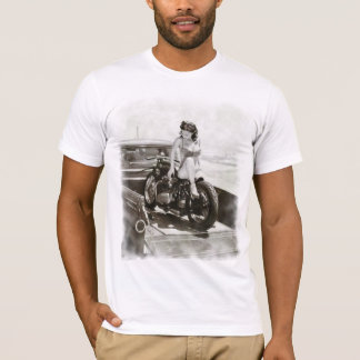PINUP GIRL ON MOTORCYCLE. T-Shirt