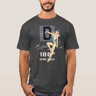 Pinup Girl The Bloody 100th Group and B17 Flying F T-Shirt