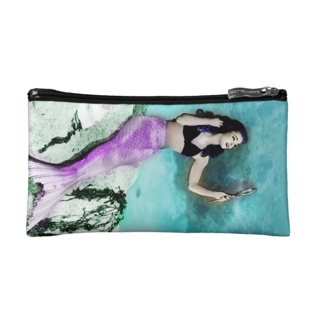 Pinup Mermaid Makeup Bag (Front)