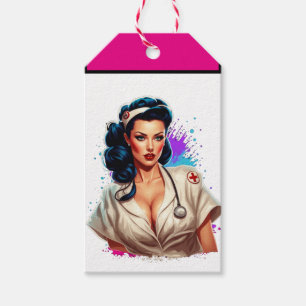 Pinup_ Nurse Badass Gift Tags