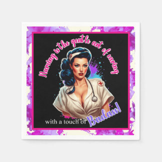 Pinup_ Nurse Badass Napkin