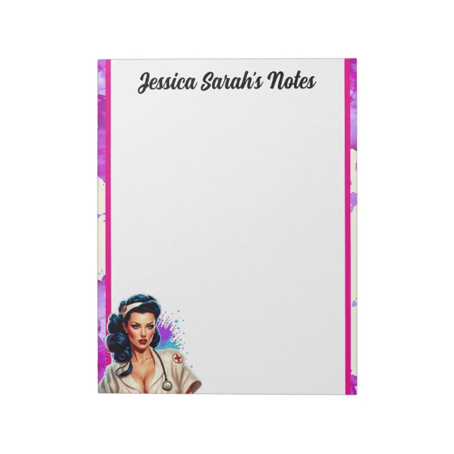 Pinup_ Nurse Badass Notepad (Rotated)