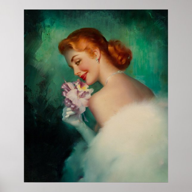 Pinup Pink Flower Poster (Front)