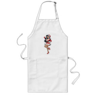Pinup Santa Babe Long Apron