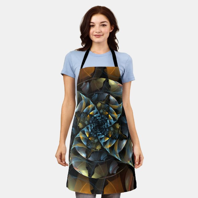 Pinwheel Abstract Art Apron (Worn)
