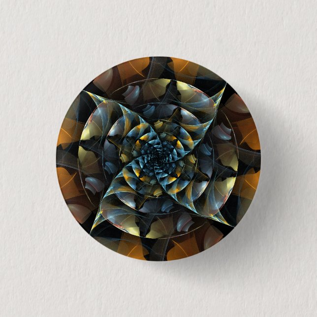 Pinwheel Abstract Art Button (round) (Front)