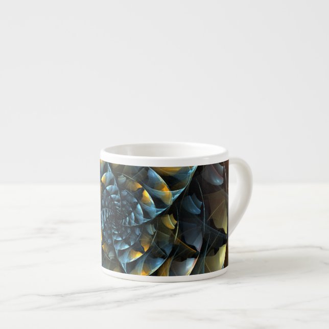 Pinwheel Abstract Art Espresso Mug (Front Right)